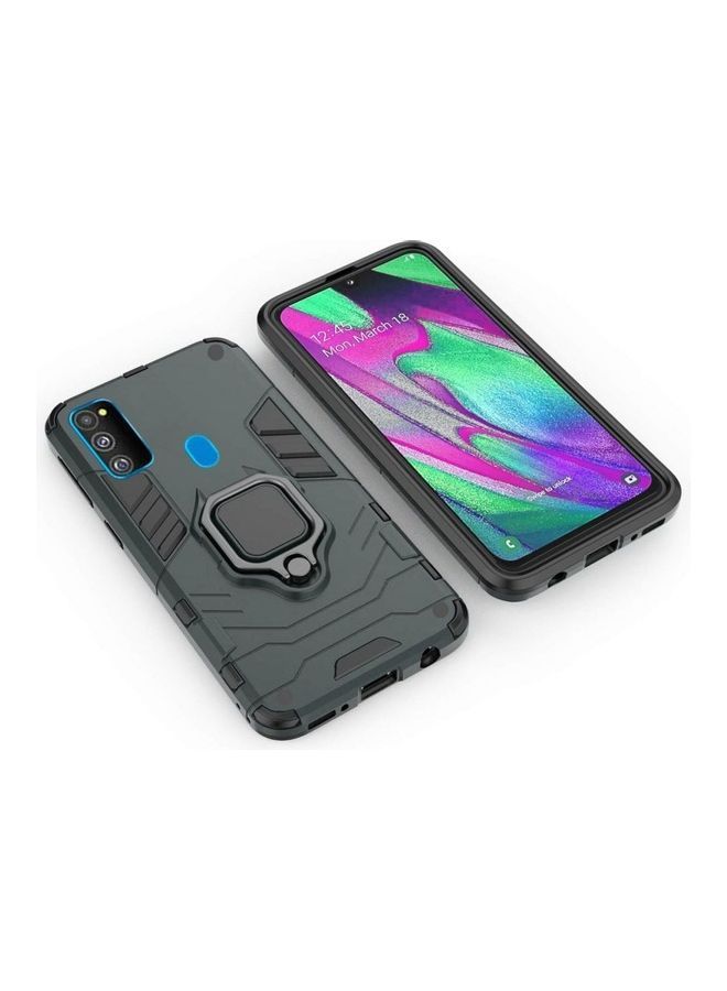 NIBEMINENT Iron Man TPU Back Cover For Samsung M30S With Metal Ring And Magnetic Car holder Green/Black - Image 2