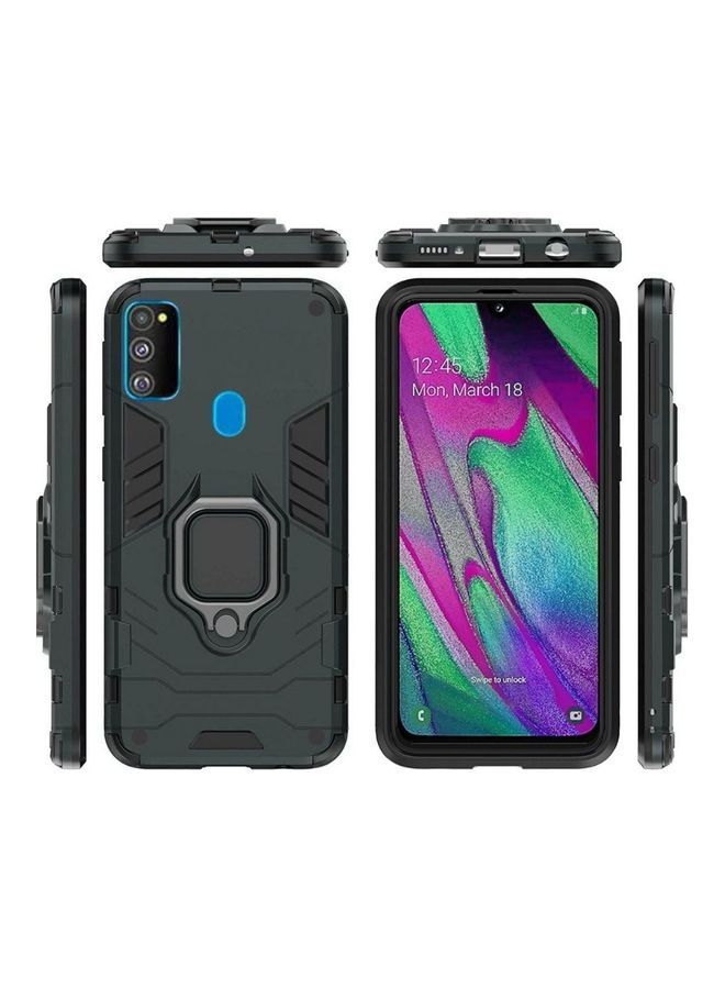 NIBEMINENT Iron Man TPU Back Cover For Samsung M30S With Metal Ring And Magnetic Car holder Green/Black - Image 1