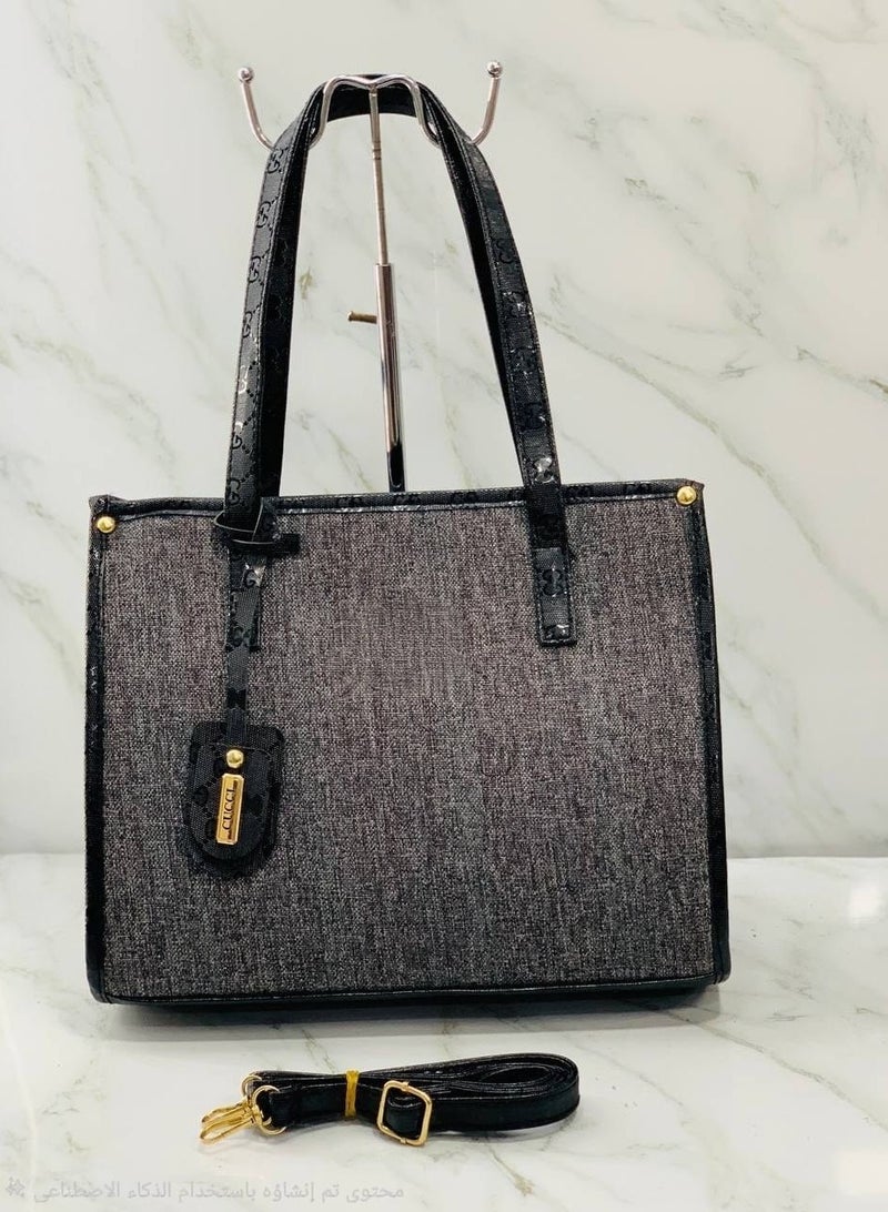 شنطة حريمي كروس + هاند قماش بيد – تصميم كاجوال عملي للجامعة والخروجات - Image 2