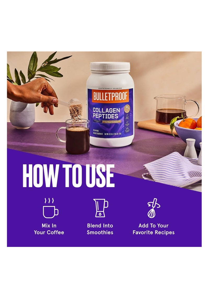 Bulletproof Chocolate Collagen Protein Powder with MCT Oil, 19g Protein, 42.3 Oz - Image 4
