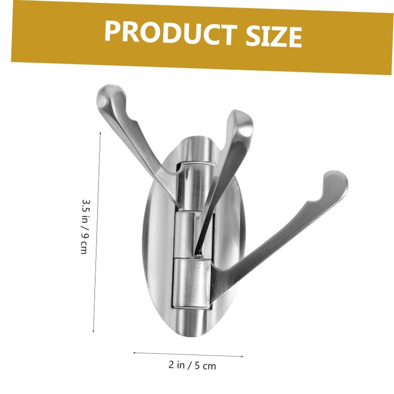 Zinc Alloy Wall Hook with Rotating Arms for Towel Coat Storage in Bathroom Kitchen - Image 4