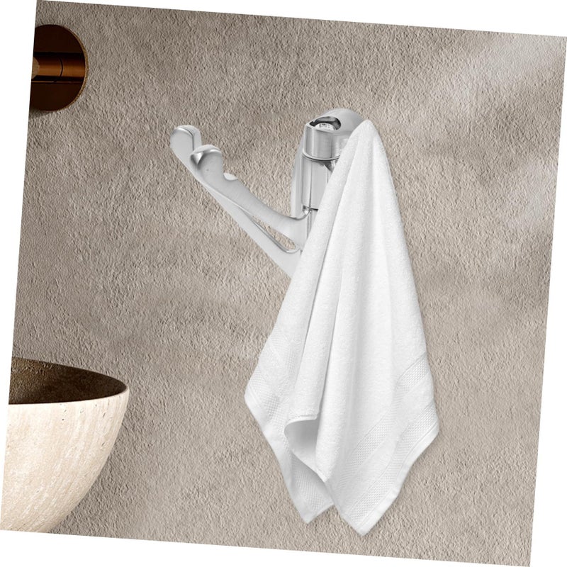 Zinc Alloy Wall Hook with Rotating Arms for Towel Coat Storage in Bathroom Kitchen - Image 3