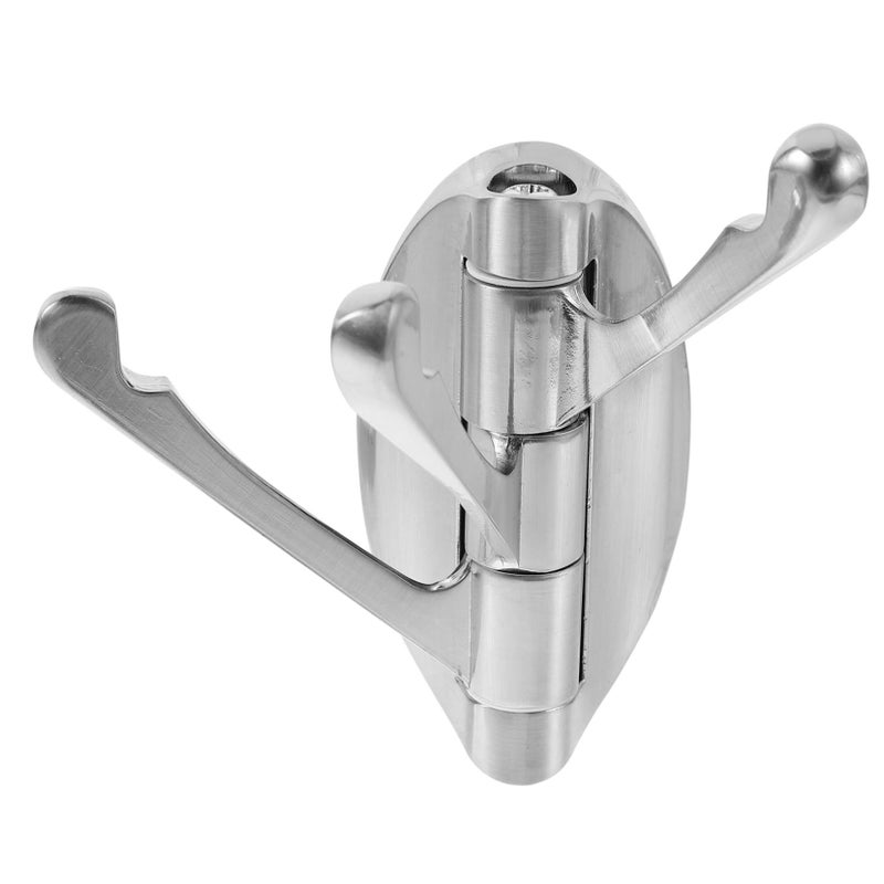 Zinc Alloy Wall Hook with Rotating Arms for Towel Coat Storage in Bathroom Kitchen - Image 2