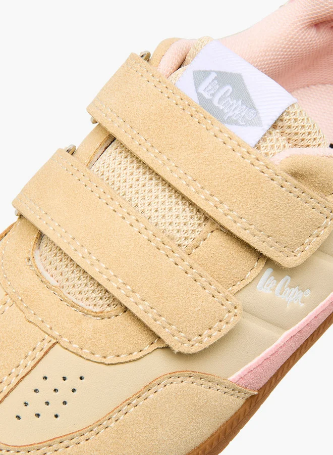Lee Cooper Girls' Colourblock Sneakers with Hook and Loop Closure