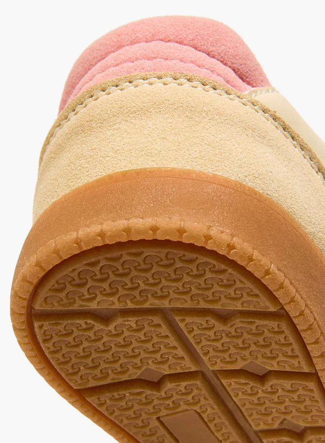 Lee Cooper Girls' Colourblock Sneakers with Hook and Loop Closure