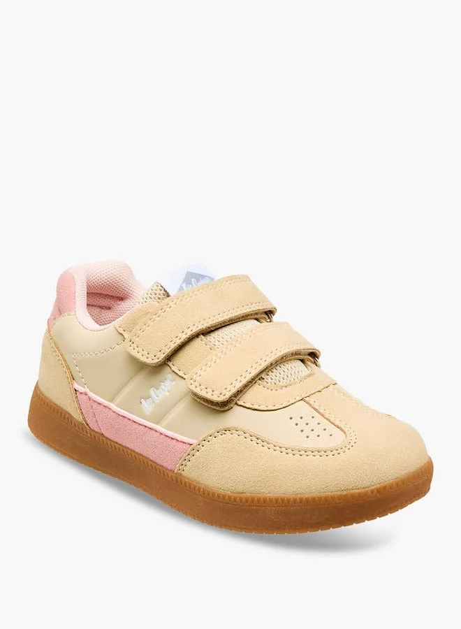Lee Cooper Girls' Colourblock Sneakers with Hook and Loop Closure