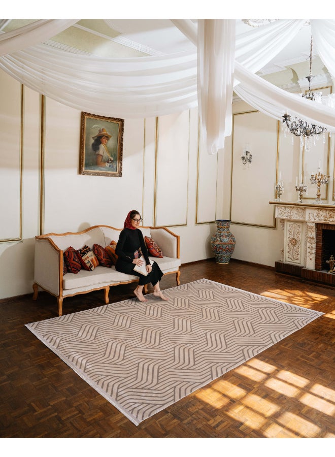 Almas Kavir Carpet Carpet Woven Rug in Soft Texture | Classic Nomad Design - Grey | Size 100x150 cm (3.2x5 ft) | For Mid-Small sized Family room, Bedroom with twin or queen beds, Home office, Entry hallways, Foyers or Balcony - Image 3