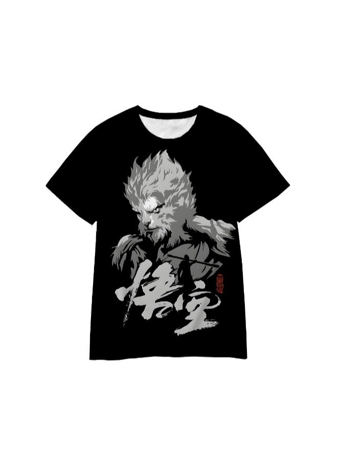 Black Myth Wukong Game Quick Drying Short Sleeved T-shirt for Men And Women 
