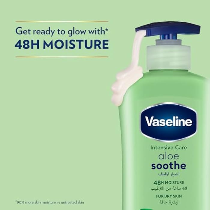 Vaseline Lotion Intensive care Aloe vera Soothe, heals & refreshes dry skin 400ML - Image 5