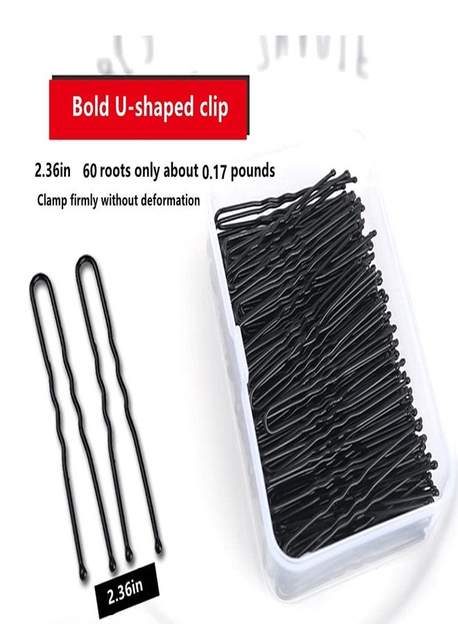 TAPBULL U Shaped Bun Hair Pins, Wedding Bridal Black Hair Pins (Black-60Pcs) - Image 2