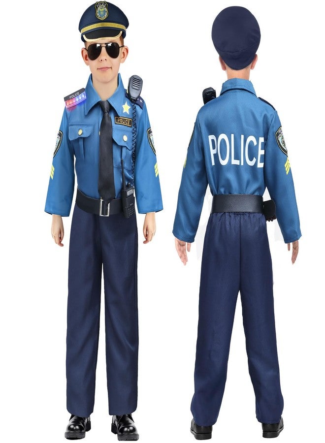 G.C 15PCS Kids Police Officer Costume Boys Girls Cop Costume Accessories Gear Recorder Shoulder Light Hat Belt Halloween Career Day Gifts (S(5-7Y)) - Image 2