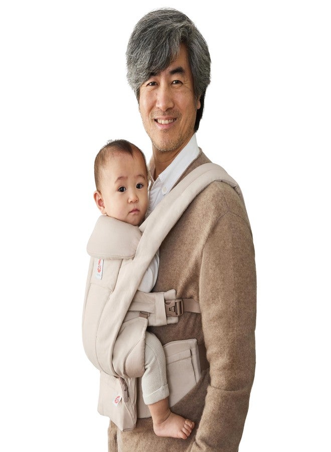 Ergobaby Omni Deluxe Baby Carrier for Newborn to Toddlers 0-48 Months (7-45 lbs) - 4-Position 100% Premium Cotton Baby Carrier with Ergonomic Support, Storage Pockets, and Sun Hood - Natural Beige - Image 1