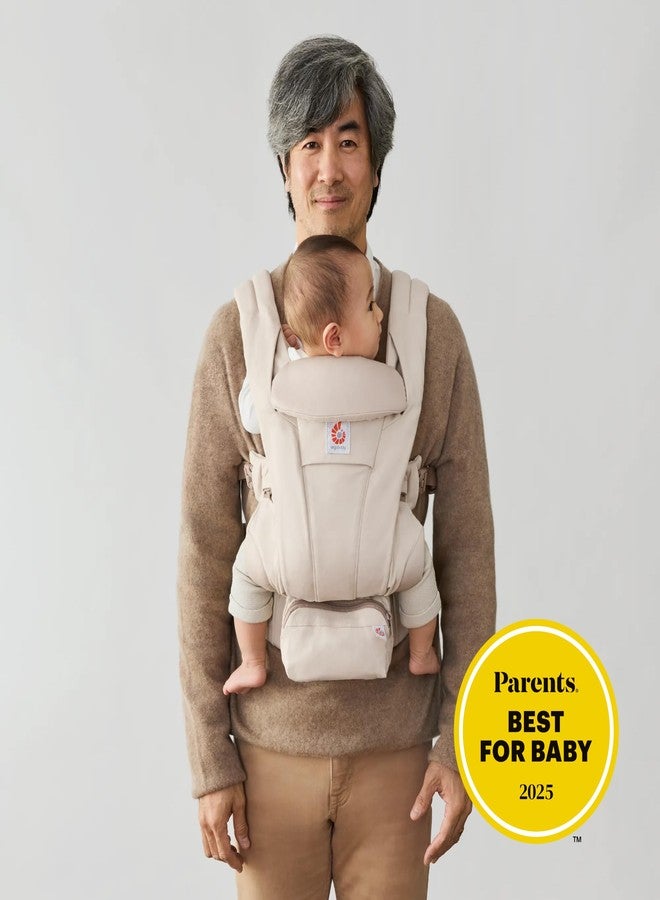 Ergobaby Omni Deluxe Baby Carrier for Newborn to Toddlers 0-48 Months (7-45 lbs) - 4-Position 100% Premium Cotton Baby Carrier with Ergonomic Support, Storage Pockets, and Sun Hood - Natural Beige - Image 2