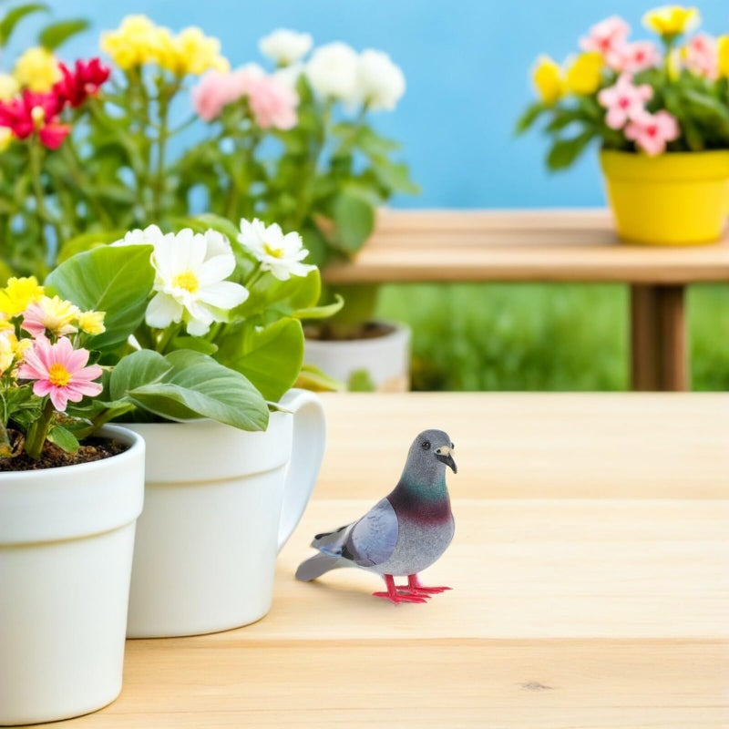 Artificial Pigeon Figurine Small Faux Bird Decoration For Outdoor Garden Patio Landscape Craft Ornament - Image 5