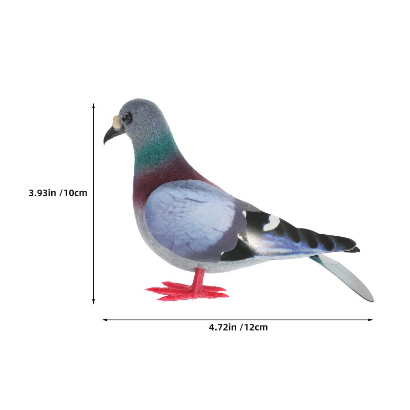 Artificial Pigeon Figurine Small Faux Bird Decoration For Outdoor Garden Patio Landscape Craft Ornament - Image 3