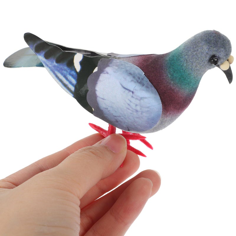 Artificial Pigeon Figurine Small Faux Bird Decoration For Outdoor Garden Patio Landscape Craft Ornament - Image 4