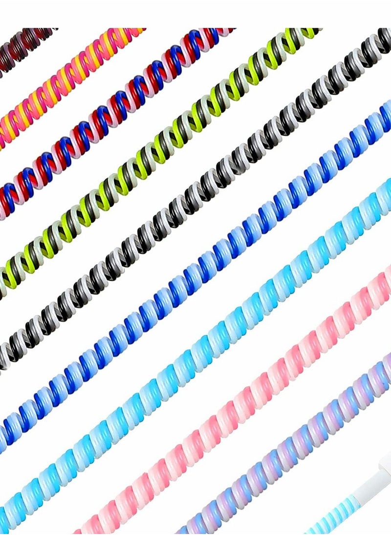SYOSI - Cable Protector, 10 Pcs Spiral Data Cable Protective Sleeve, Spiral Tube Wire Management Organizer, Prevent Pets from Biting The Cable, Line Saver for iPhone iPod iPad MacBook Tablet Charger Cord - Image 1