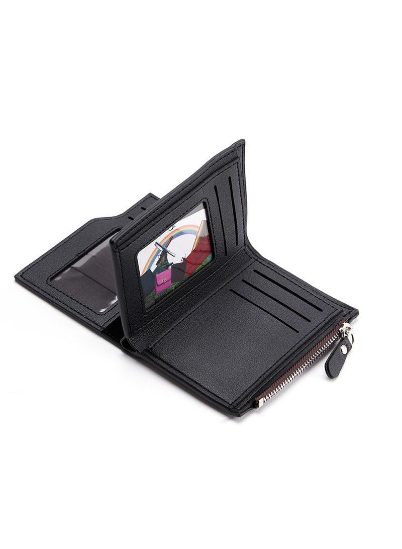 عام محفظة ذكية قصيرة للرجال: متعددة البطاقات ، أنيقة بأزرار رأسية صغيرة - Image 3