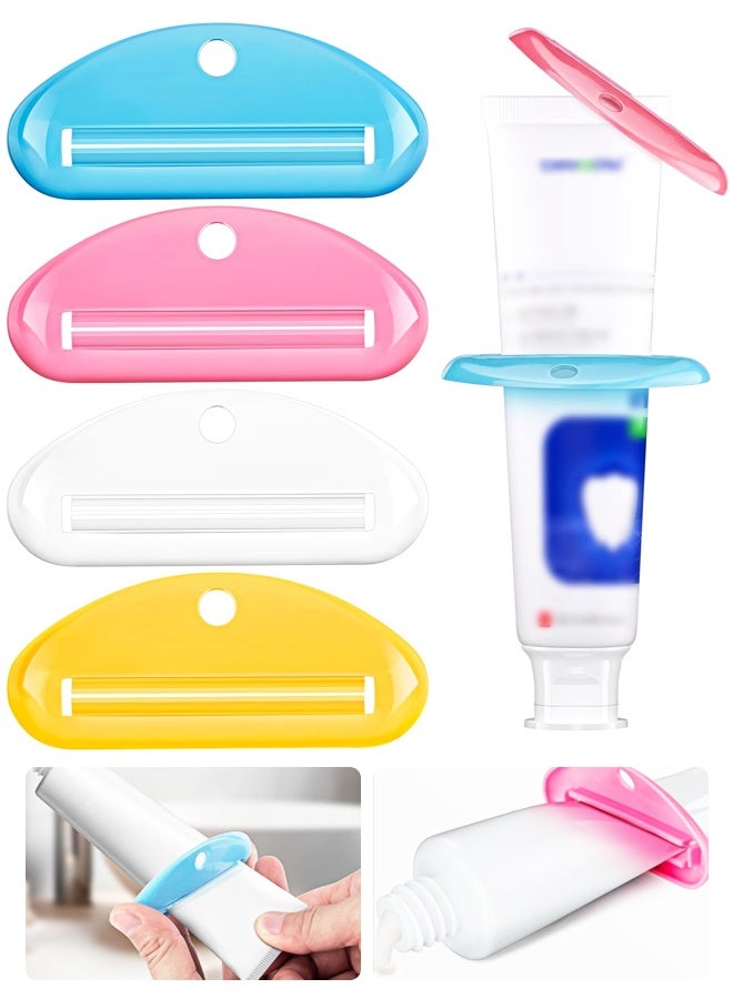 4PCS البلاستيك معجون الأسنان ضاغط، حمام مستحضرات التجميل أنبوب التوزيع مقبض - Image 1