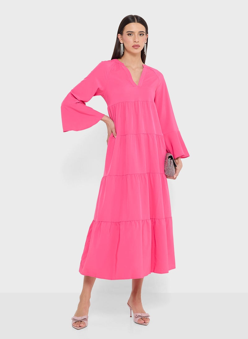 ايلا فستان مريح متعدد الطبقات - Image 4