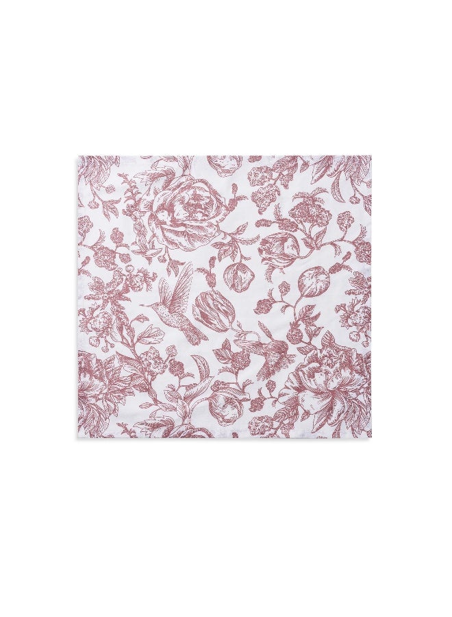 Pan Home طقم مناديل زهرية 4 قطع 45X45 سم - وردي - Image 5