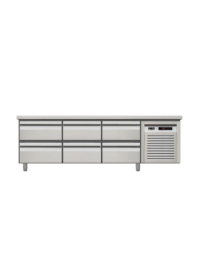 Sofia Refrigeration Commercial Refrigerator Table Top 6 Drawers Freezer - Image 2
