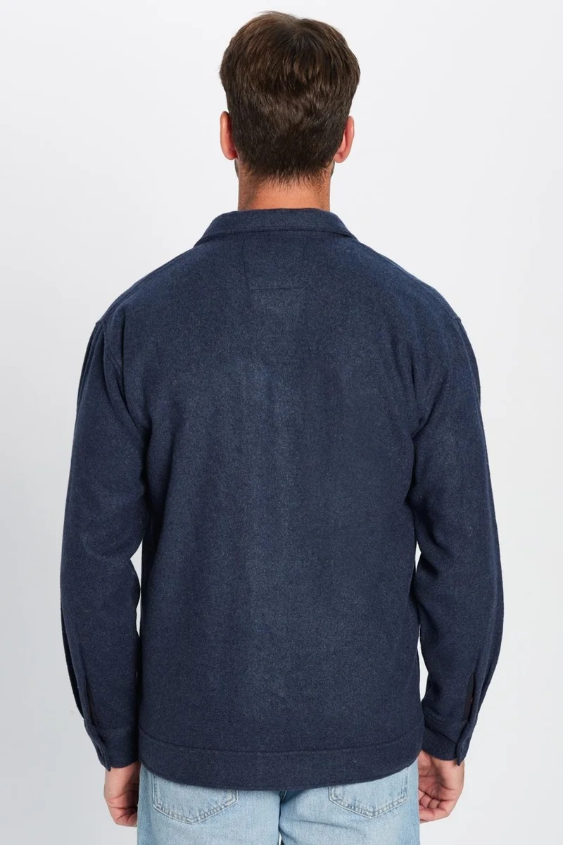 Tudors Men's Relax Fit Casual Cut Lumberjack Collar Double Pocket Plain Winter Shirt