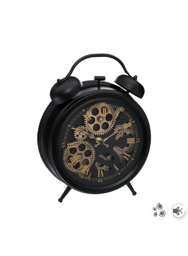 لوفت جانيس، ساعة طاولة جير، طول 26 × عرض 8.5 × ارتفاع 33 سم، أسود، معدني - 169313 - Image 2