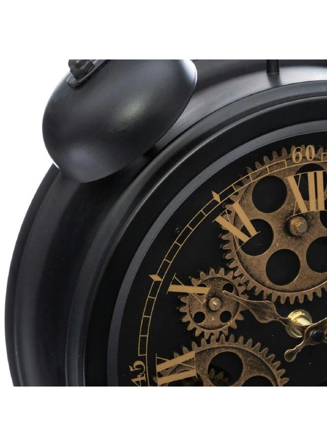 لوفت جانيس، ساعة طاولة جير، طول 26 × عرض 8.5 × ارتفاع 33 سم، أسود، معدني - 169313 - Image 3