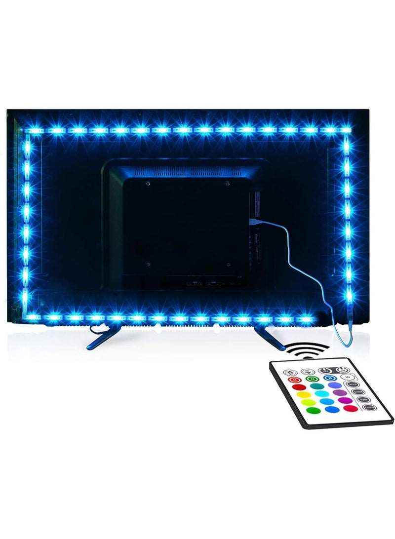 maylit LED Strip Lights, 2M/6.56ft RGB LED Light Strip for 40 to 60in TV Lights Bias Lighting for TV Backlight with Remote, USB LED Light Strip for TV LED Backlight - Image 1