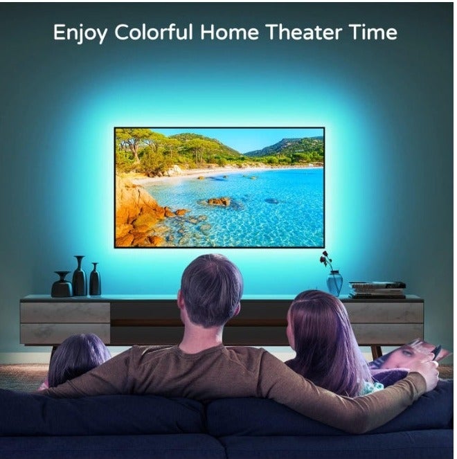 maylit LED Strip Lights, 2M/6.56ft RGB LED Light Strip for 40 to 60in TV Lights Bias Lighting for TV Backlight with Remote, USB LED Light Strip for TV LED Backlight - Image 5