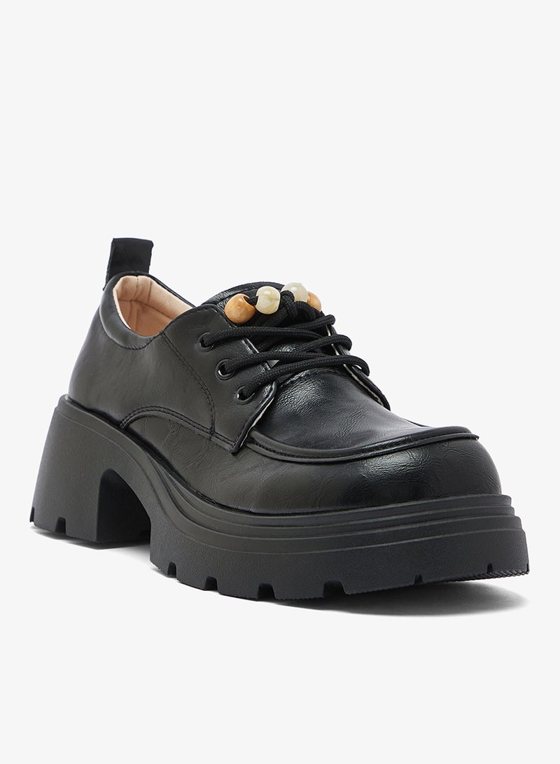 Ginger Platform Chunky Lace Up Monk Shoes - Image 2