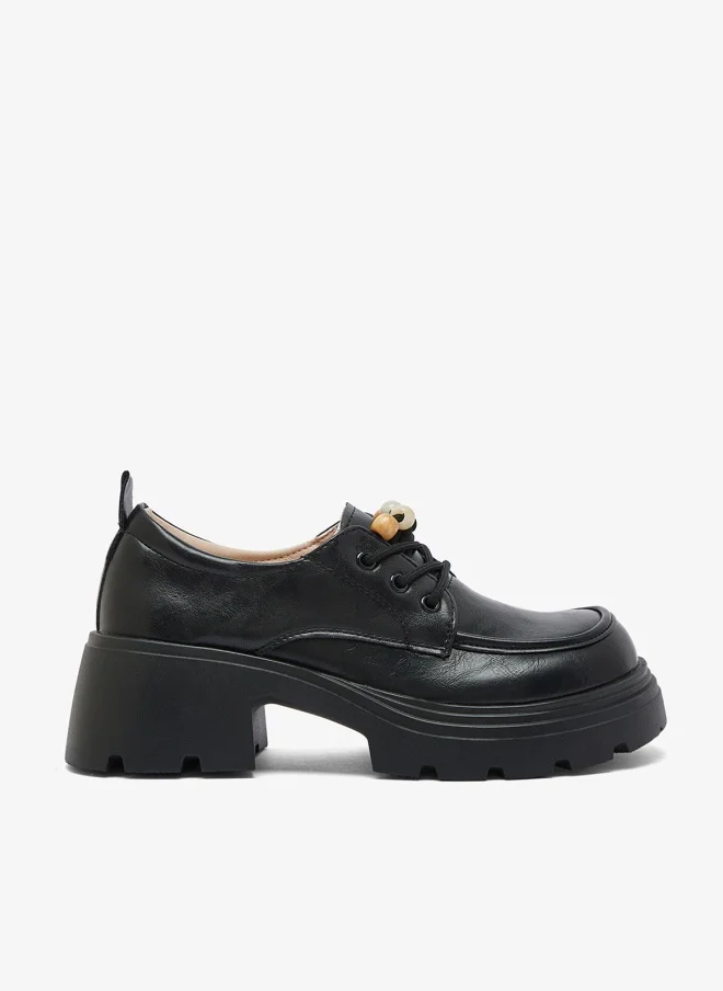 Ginger Platform Chunky Lace Up Monk Shoes