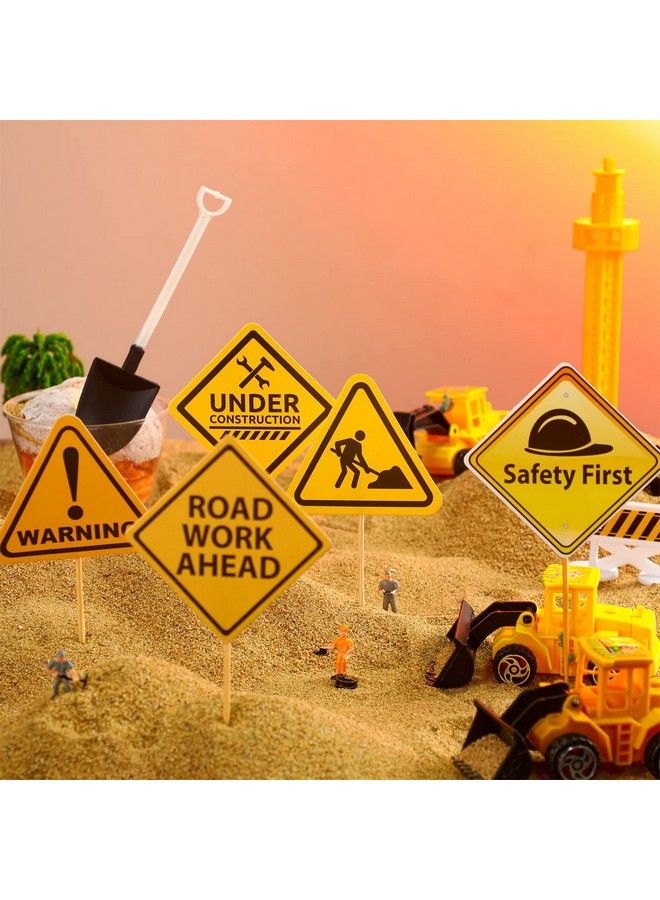 BBTO 150 Pieces Construction Party Supplies 50 Pieces Plastic Shovel Shape Novelty Spoons 50 Pieces Cake Desserts Cups 50 Pieces Construction Cupcake Toppers For Construction Themed Birthday Party - Image 5
