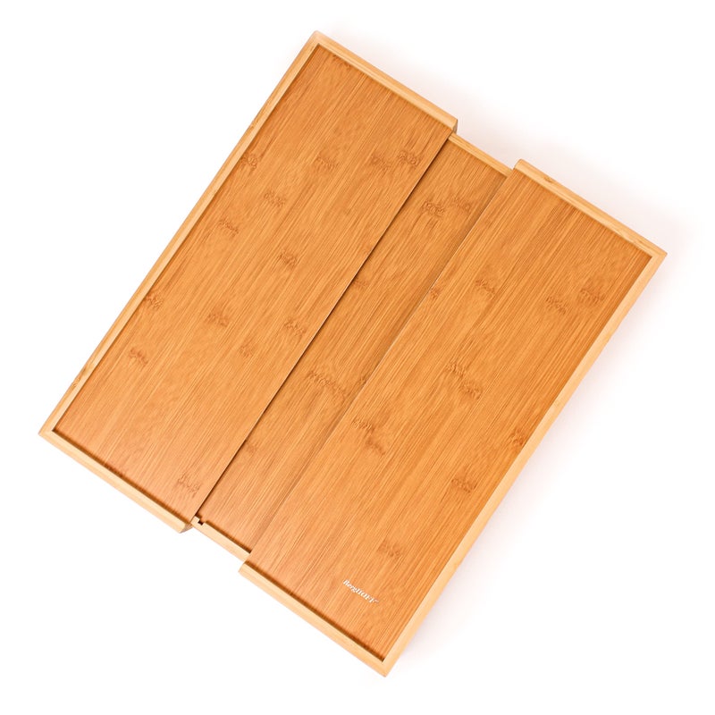 BergHOFF Bamboo 8-Slot Expandable Flatware Organizer, Expand between 12.75" to 18.5 - Image 5