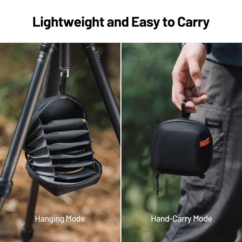 PGYTECH Hard Lens Filter Pouch Up to 100mm, 7 Pockets Camera Filter Bag Carrying Case for Photography Filter, Storage Wallet for Circular Filter, Waterproof & Dustproof Filter Pouch, Round Filter M - Image 3