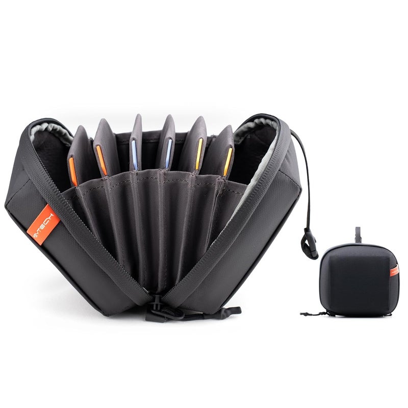 PGYTECH Hard Lens Filter Pouch Up to 100mm, 7 Pockets Camera Filter Bag Carrying Case for Photography Filter, Storage Wallet for Circular Filter, Waterproof & Dustproof Filter Pouch, Round Filter M - Image 1