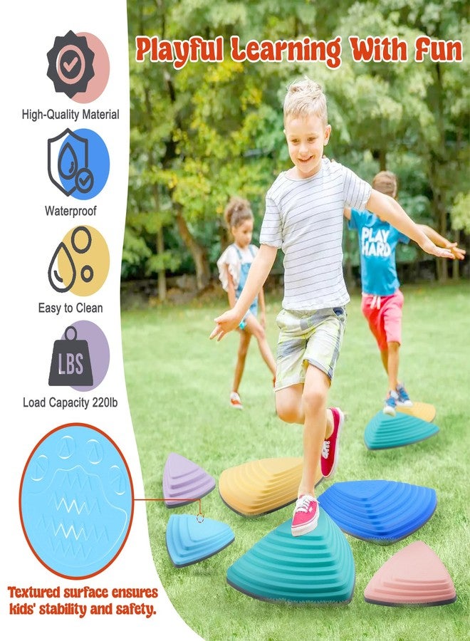 CAMELUS Stepping Stones for Kids, Non-Slip Toddlers Stepping Stones, Balance River Toys Indoor Outdoor Activity, Obstacle Course Sensory Toys, Birthday, Children's Day and Christmas Gift - Image 3