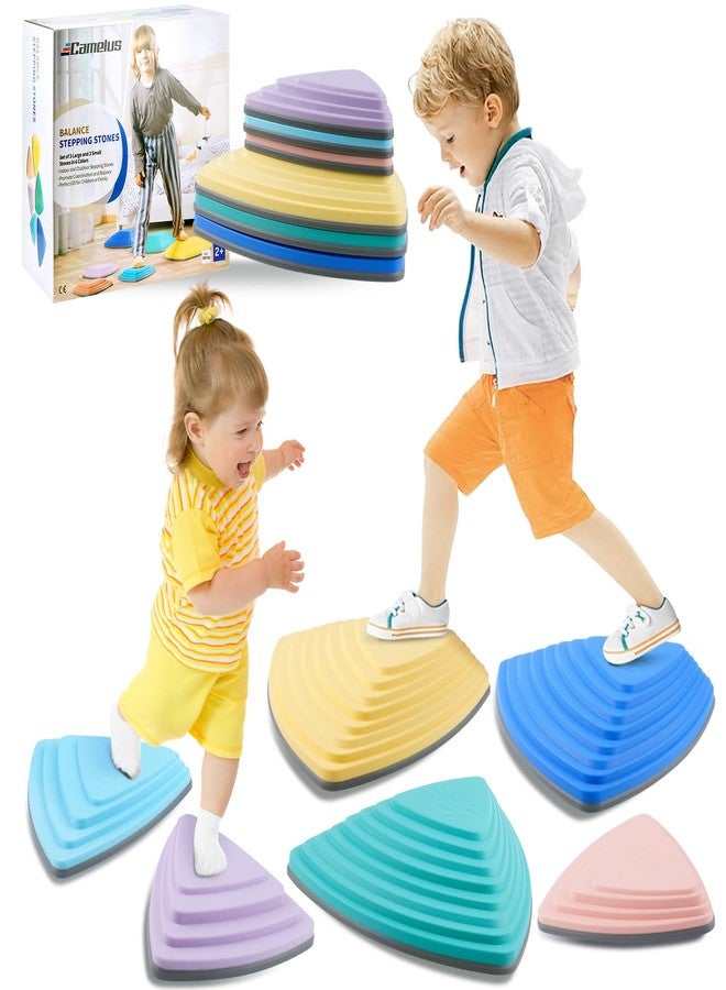 CAMELUS Stepping Stones for Kids, Non-Slip Toddlers Stepping Stones, Balance River Toys Indoor Outdoor Activity, Obstacle Course Sensory Toys, Birthday, Children's Day and Christmas Gift - Image 1