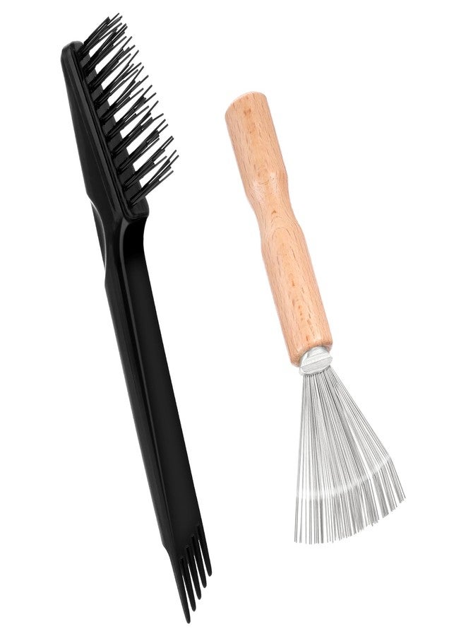 Exircy 2 Pcs Hair Brush Cleaning Tool Mini Comb Cleaner Rake Metal Wires Hair Remover Tool for Home and Salon Use - Image 1