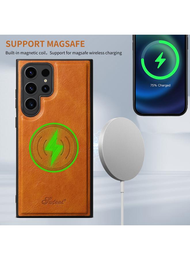 Suteni Case For Samsung Galaxy S22+ 5G H17 Oil Eax Leather MagSafe Detachable Wallet Phone Case - Image 2