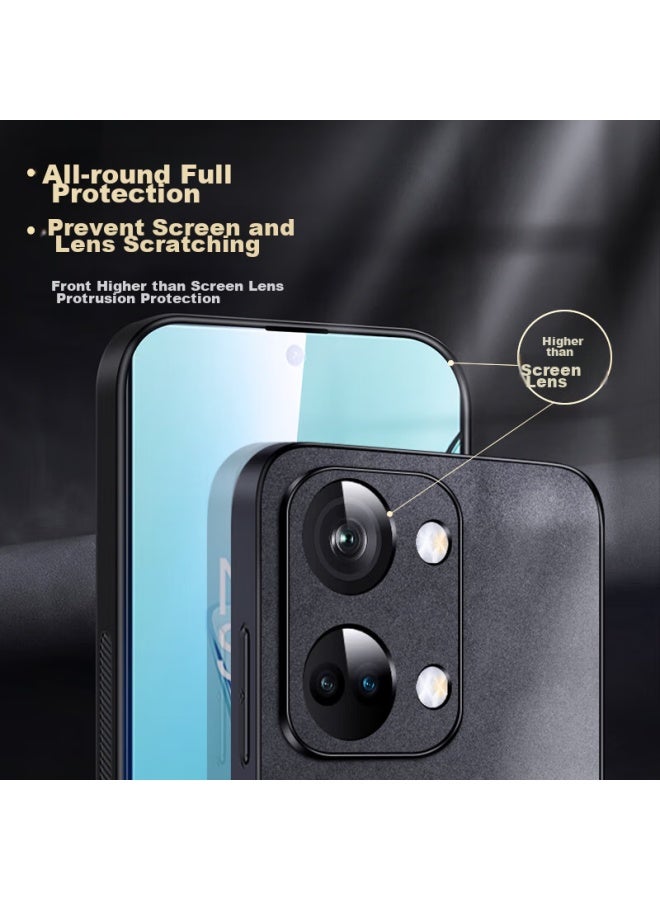 Shangsu, Suitable For Oneplus Ace2V Phone Case, 1+ Ace2V Protective Cover, Shockproof, Full Lens Protection, Soft Shell, Simple Luxury, Lambskin Silicone Outer Case, Women'S And Men'S Leather Case, Gray - Image 4
