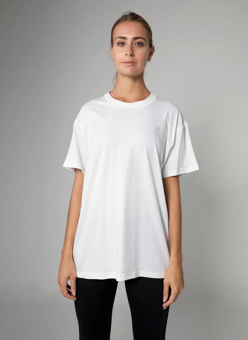 Aora Unisex Graphic Print T-Shirt – Lightweight Cotton Tee for Casual Wear, Gym & Street Style (White, V8 Edition)