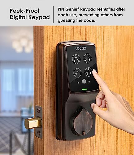 Lockly Secure Plus, RFID Card Smart Lock, Keyless Entry Door Lock, Smart Locks for Front Door, PIN Genie® Keypad, 3D Biometric Fingerprint Sensor, Auto Lock Smart Door Lock - Image 4