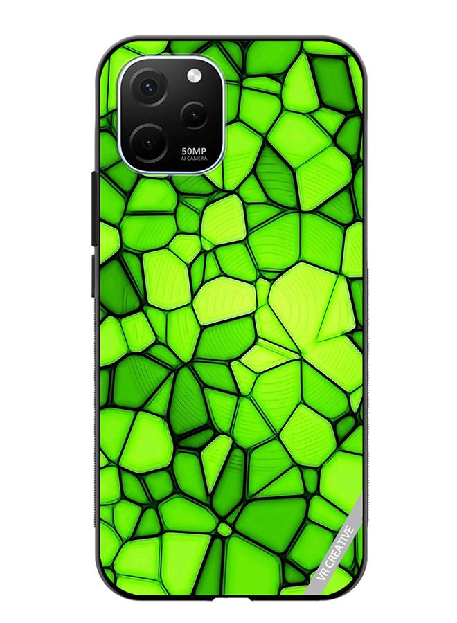 VR CREATIVE Protective Case Cover For Huawei Enjoy 50z Green Abstract Design Multicolour - Image 1