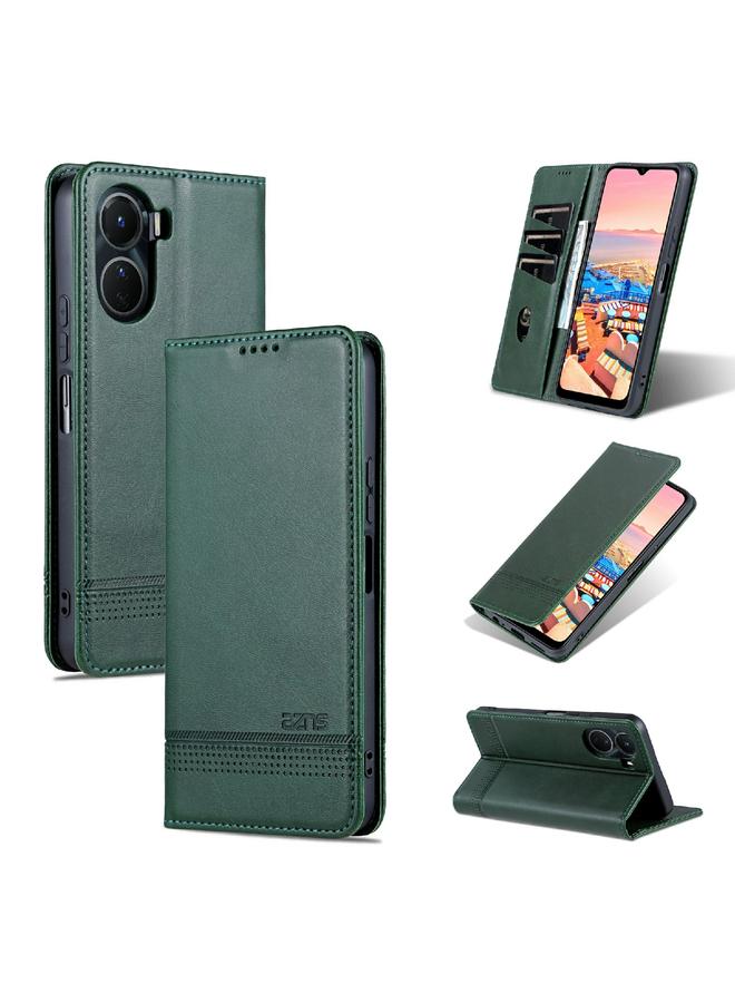The Bros Case For vivo Y02s 4G/Y16 4G Magnetic Calf Texture Leather Phone Case
