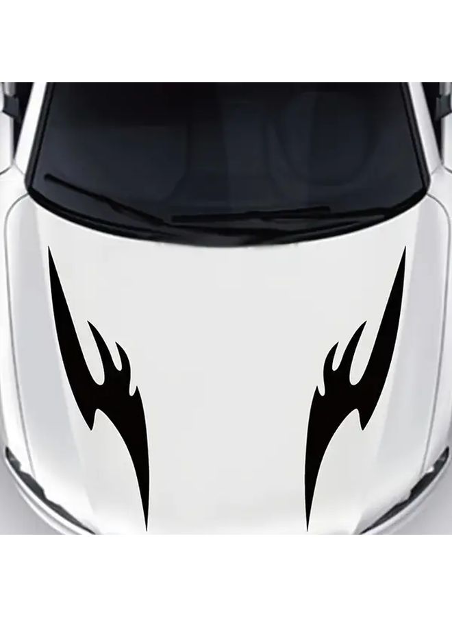 Yellow Flame Design Universal Car Sticker Cover for Engine Hood Personal Modifications - Image 3