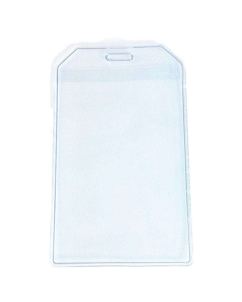 yueton 50pcs Clear Vertical Name Tag Business ID Badge Card Holder - Image 3