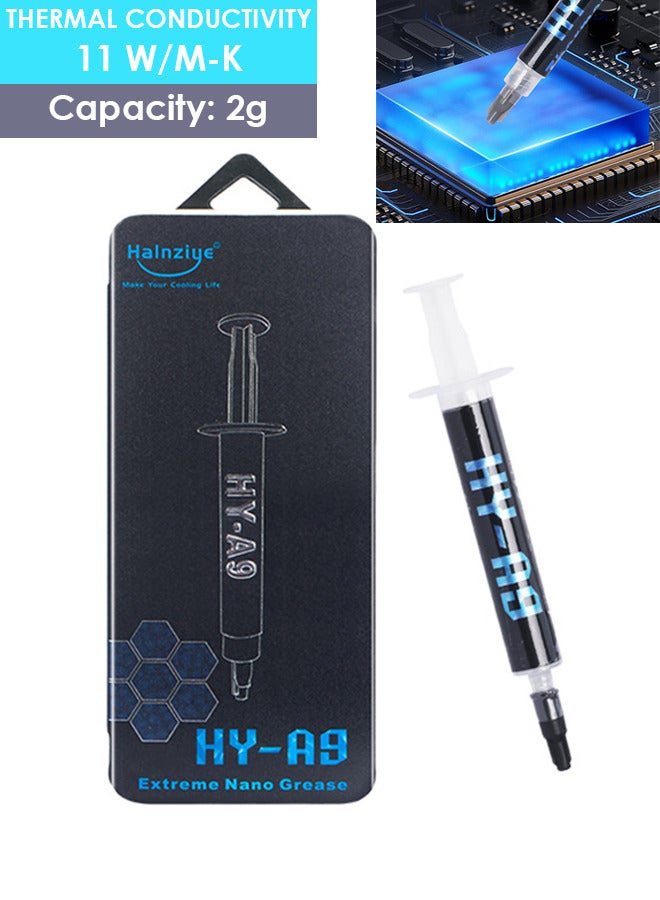 هالنزي معجون حراري عالي الأداء لتبريد جميع المعالجات CPU و GPU وأجهزة الكمبيوتر وPS4 وXbox. معجون حراري عالي التوصيل الحراري، طويل العمر، تطبيق آمن، وغير موصل. - Image 1