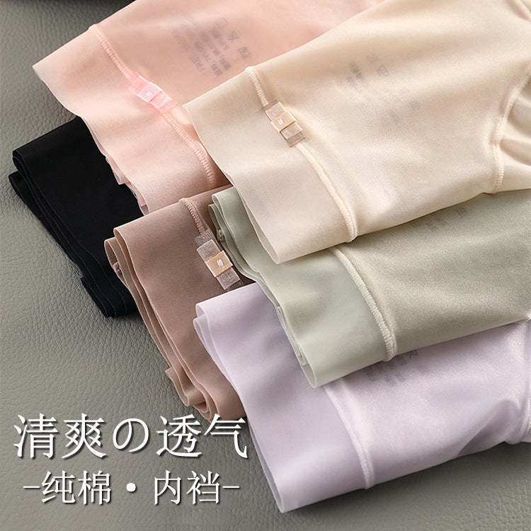 [ And Fast Delivery] Nylon Underwear Women'S Summer Thin Ice Silk Seamless Waist Breathable Mask Briefs Girls - Image 3